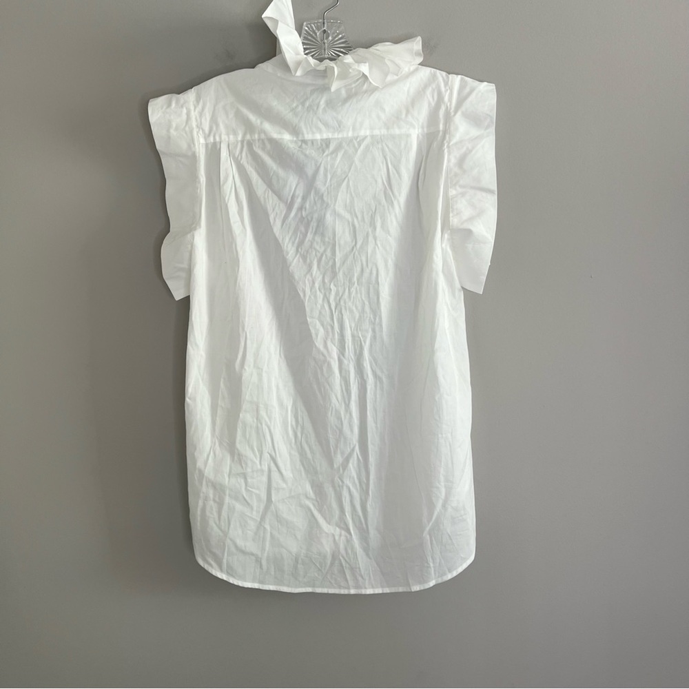 NEW $775 Prune Goldschmidt Prunette Short Sleeve Blouse White Women's Size 42 - Picture 10 of 10